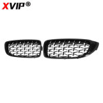 XVIP 다이아몬드 스타일 프론트 범퍼 레이싱 그릴 듀얼 슬랫 글로스 블랙 액세서리 BMW 4 시리즈 F32 F33 F36 M3 F80 M4 F82 12-19... 