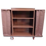 린넨대차 호텔 청소카 이동식 카트 객실 손수레 트롤리 확장형 단면 : 서플라이마켓