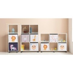 아이방 정리용 3단 3칸 오픈형 선반장 어린이책장 바퀴형 수납장 H6315 : 구스상회