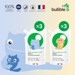 [3+3] 베이비부스트 버블비 고농축 친환경 세탁세제 리필 3L + 유연제 리필 3L : 베이비부스트