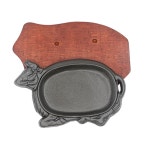 주철열판 한우 소 플레이트 모양 고기 스테이크 그릴 A : 에이스인터스토어