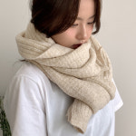 울 목도리 머플러 포근한 넥워머 따뜻한 니트 도톰 골지 부드러운 muffler SF002 : 룩베이드