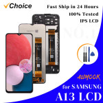 프레임 LCD 디스플레이 터치 스크린 디지타이터 어셈블리 삼성 호환 A13 4G A135 용 IPS : 돈나무19