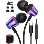 USB C 헤드폰 삼성 갤럭시 S24 FE 탭 S10 울트라 픽셀 9용 타입 이어버드 유선 아이폰 16 15 프로 맥스용 노이즈 캔슬링 하 : 탑월드37