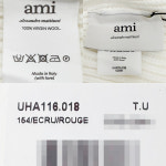 [더팩토리](당일) [AMI] 25SS 아미 하트 로고 자수 울 니트 비니 모자 / 오프 화이트 레드 (UHA116 018 154) : 논현 더팩토리 명품편집샵