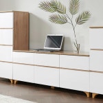 깔끔한 우드 2단 거실서랍장 세련된 유광도장 티비선반 수납장 N623 : 구스상회