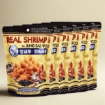 정새우 진짜새우 베이크드갈릭 블랙페퍼 맛 바삭한 60g x 6팩 : 홀리카인