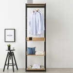 우드상판 선반형 옷걸이행거 튼튼한 옷방 스틸 시스템행거 G5177 : 구스상회