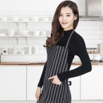 가정 쿠킹 카페 요리할래 스트라이프 앞치마 블랙 : 퍼팩트리빙