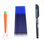 필기구 지울 수 있는 볼펜 20 개 0.5mm 쓰기 펜촉 막대 블루 블랙 잉크 펜 리필 학교 학생 세탁 가능한 핸들 지우기 문구 : 썸마켓09