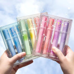 다크서클 컨실러 스 립스틱 하이라이터 펜 세트 비스듬한 브러시 팁 형광 컬러 마커 라이너 드로잉 페인팅용 F7626 4 개 : 더블유케이무역