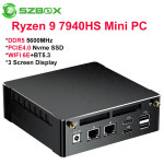 SZBOX S790 AMD 라이젠 9 7940HS 미니 PC 윈도우 11 DDR5 5600Mhz PCIE4.0 NVME SSD 와이파이 6 BT5.3 8 코어 호스트 썬더볼트 3... 