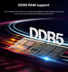 Maxtang 게이밍 미니 PC AI 듀얼 채널 DDR5 데스크탑 컴퓨터 트리플 디스플레이 AMD Ryzen 7 7735HS CPU : 돈나무18