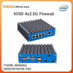 팬리스 소프트 라우터 미니 PC N6000 셀러론 J6412/N100 4x2500M i226 LAN HDMI DP 디스플레이 4G LTE 방화벽 기기 안정적인 컴퓨터... 