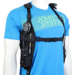 Abbree 더블 숄더 홀스터 가슴 프론트 팩 Baofeng BF-888S UV-5R UV-82 UV-9R 플러스 프로 UV-13 AR-518 워키토키용 : 돈나무18