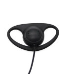 워키 토키 D 모양 소프트 이어 후크 이어폰 2 핀 PTT 마이크 헤드셋 UV-5R 888S 777S 666S BF 핸드 헬드 BaoFeng 액세서리 : 돈나무18