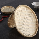 대형 원형 대나무 채반 싸리 채반 튀김 부침개 전 소쿠리 작은 그릇 : 소나기상점