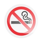 금연 스티커 안내 표시 부착식 76mm 경고 사인 주유소 : 아토플라자