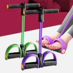 근력 운동 홈트 전신 튜빙밴드 손잡이 발판 고무 밴드 : 기역몰