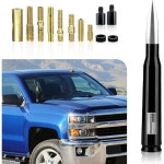 자동차 쇼트 안테나 카 1 PC 불릿 아메리칸 플래그 인쇄 합금 구리... 액세서리 포드 F150 랭글러 지프 쉐보레 실버와 호환 가 Medium : 제너스61