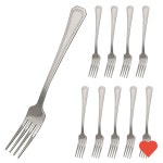 주방 식기 양식기 포크 10개입 18.7cm 땡땡이 양식 : tEIGHTmart