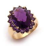 [갤러리아] [비앤비골드] 14K 반지 자수정 옐로골드 여성반지 NAR8151 : 갤러리아백화점