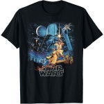 스타 워즈 A New Hope 퇴색 빈티지 레트로 포스터  T 셔츠 : 일본예술상점