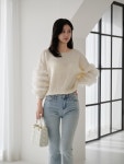 스팽클 폭스퍼 입술넥 니트 수입의류 : 디아망트 Diamant
