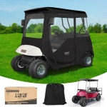 10L 0L 600D 골프 카트 인클로저 2 동승자 레인 커버 4면 EZGO TXT/RXV, 도어 지퍼 2개, 보안 사이드 미러 개구부, 테일라이트 존 UPVC 창문... 
