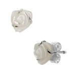 [어센틱] 판도라 귀걸이 293209C01 모먼트 화이트 로즈 인 블룸 스터드 실버 여성귀걸이 여자귀걸이 당일발송 : the 어센틱