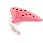 오카리나 악기소품 우드 TNG 악기 12공알토핑크 플라스틱 C조 AC스트랩 포함 Ocarina 취주관 수지 복숭아색 : 삼피우피