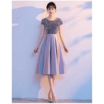 합창 드레스 단체복 스팽글상의 주름치마 보라색 원피스 에스 : 도하상사2