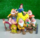 동물 다람쥐 돼지 사자 곰 공주 가챠 피규어 키링 굿즈 장난감 영화 백설공주와 일곱난쟁이 액션 인형 모델 컬렉션 장식 세트당 8 개... 