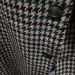 VITO 이탈리아 베이지 체크 울 블레이저 남 105 J2990 : 스카이빈티지