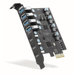 PC용 USB 3.2 Gen1 PCIe 멀티플라이어 PCI E-7 포트 3 허브 확장 어댑터 카드 PCI-E 1X 컨트롤러 : 파츠일렉트로