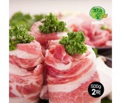 보성녹돈 친환경 녹차먹인 한돈 삼겹살 1kg (냉장) : 구쿠다스