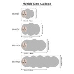 침실러그 거실러그 카펫 카페트 인테리어러그 침실용 부드러운 털 울 러그 거실 푹신한 소파 의자 쿠션 세탁 가능한 털 머리맡 바닥 매트... 