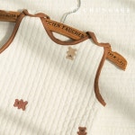 누빔원단 양면 줄누빔 자수원단 면 바이오워싱 광목천 내추럴 곰돌이 E023 반마 : 천가게