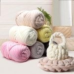 핸드니팅 벨벳 자이언트얀 뜨개실 가방 만들기 DIY 뜨개질 두꺼운 털실 : 아바나 스토어