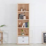 하단서랍 오픈 거실 장식장 서재 우드 책꽂이장 미니멀 진열장 G3205 : 구스상회