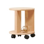 고급 원목 이동식 1단오픈선반 진열장 협탁 바퀴달린 스툴가구 H6710 : 구스상회