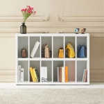 깔끔한 2단 낮은 책꽂이 오픈 진열장 거실 수납선반 책장 H6532 : 구스상회