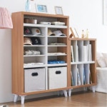 모던한 침실수납장 안방 우드 오픈선반장 다리형 책꽂이 진열장 H6186 : 구스상회