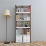 하단서랍 오픈형 거실장식장 두꺼운 우드 공부방 책꽂이장 사무실책장 : 구스상회