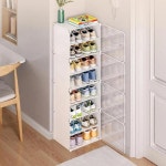 원룸신발장 좁은현관수납 DIY 독립형 신발 정리함 플라스틱 보관 캐비닛 현관 모듈식 랙 6 큐브 12 단 신발거치대 신발장, 원룸신발장... 