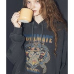 CPGN STUDIO 소울메이트 피그먼트 후드티 스모크블랙 CP24G37 370006 : 하마홀릭