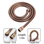 욕실 가정용 ABS 핸드 샤워 세트 스탠드 및 1.5m 호스가 있는 사각 분무기 골드/로즈 골드 : 호삼쇼핑