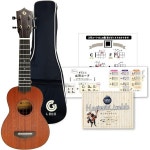 우쿨렐레 우쿠렐레 악기 연습용 초보자중급자에게 최적 소프라노 가즈의 처음 우쿨렐레긱백 가이드 북 부속 초보자 세트 갸우레 현악기 본체... 