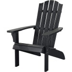 Adirondack 의자 프리미엄 내후성 폴리 목재 야외 파티오 가구 최대 300파운드 현관 데크 및 풀 사이드용 플라스틱 요소 컬렉션 블랙... 