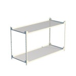 철제선반장 모던가구 가구산책 1000x400 2단 선반장 스틸 H7775 : 인천연수두처리두치